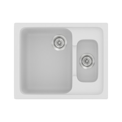 Νεροχύτης συνθετικός γρανίτη Sanitec Classic 330 62x51cm σε χρώμα 00. White