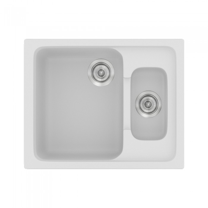 Νεροχύτης συνθετικός γρανίτη Sanitec Classic 330 62x51cm σε χρώμα 00. White