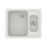 Νεροχύτης συνθετικός γρανίτη Sanitec Classic 330 62x51cm σε χρώμα 01. Granite White