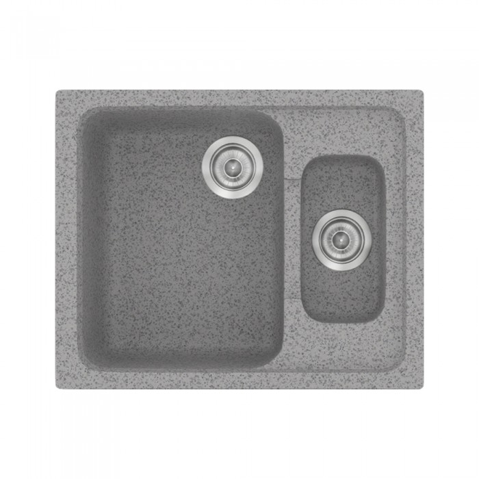 Νεροχύτης συνθετικός γρανίτη Sanitec Classic 330 62x51cm σε χρώμα 04. Granite Grey