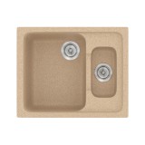 Νεροχύτης συνθετικός γρανίτη Sanitec Classic 330 62x51cm σε χρώμα 10. Granite Beige