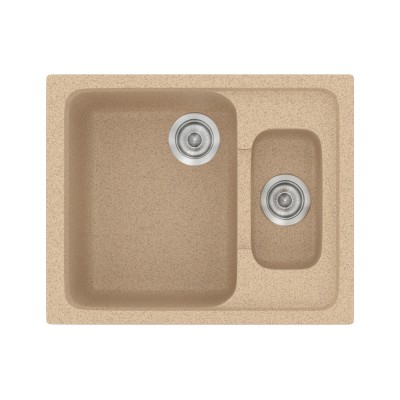 Νεροχύτης συνθετικός γρανίτη Sanitec Classic 330 62x51cm σε χρώμα 10. Granite Beige