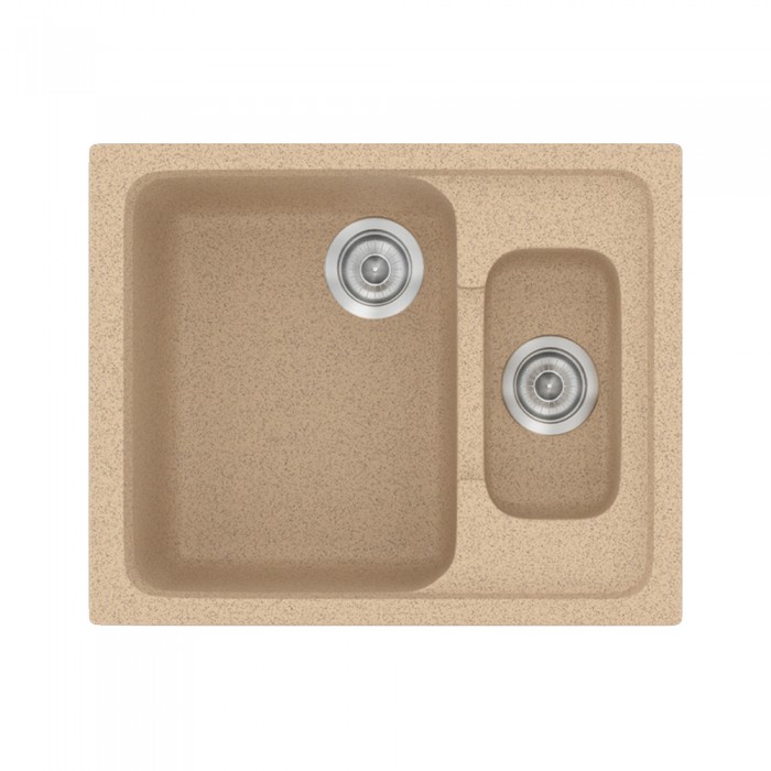 Νεροχύτης συνθετικός γρανίτη Sanitec Classic 330 62x51cm σε χρώμα 10. Granite Beige