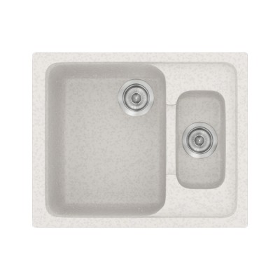 Νεροχύτης συνθετικός γρανίτη Sanitec Classic 330 62x51cm σε χρώμα 14. Metallic Ice