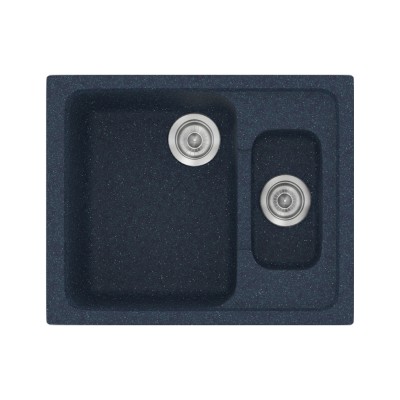 Νεροχύτης συνθετικός γρανίτη Sanitec Classic 330 62x51cm σε χρώμα 18. Granite Blue