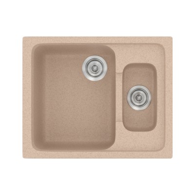 Νεροχύτης συνθετικός γρανίτη Sanitec Classic 330 62x51cm σε χρώμα 21. Granite Sand