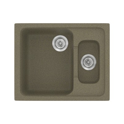 Νεροχύτης συνθετικός γρανίτη Sanitec Classic 330 62x51cm σε χρώμα 41. Granite Rust