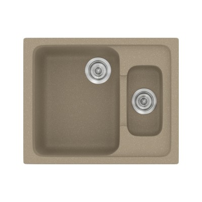 Νεροχύτης συνθετικός γρανίτη Sanitec Classic 330 62x51cm σε χρώμα 42. Granite Taupe