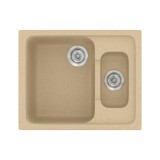 Νεροχύτης συνθετικός γρανίτη Sanitec Classic 330 62x51cm σε χρώμα 45. Granite Cappucino