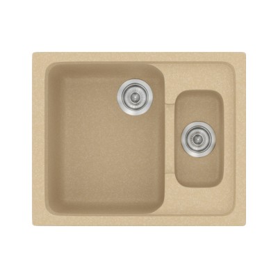 Νεροχύτης συνθετικός γρανίτη Sanitec Classic 330 62x51cm σε χρώμα 45. Granite Cappucino