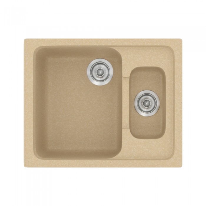 Νεροχύτης συνθετικός γρανίτη Sanitec Classic 330 62x51cm σε χρώμα 45. Granite Cappucino