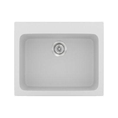 Νεροχύτης συνθετικός γρανίτη Sanitec Classic 331 60x50cm σε χρώμα 00. White