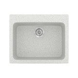 Νεροχύτης συνθετικός γρανίτη Sanitec Classic 331 60x50cm σε χρώμα 01. Granite White