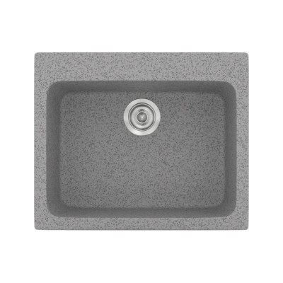 Νεροχύτης συνθετικός γρανίτη Sanitec Classic 331 60x50cm σε χρώμα 04. Granite Grey