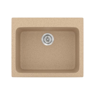 Νεροχύτης συνθετικός γρανίτη Sanitec Classic 331 60x50cm σε χρώμα 10. Granite Beige