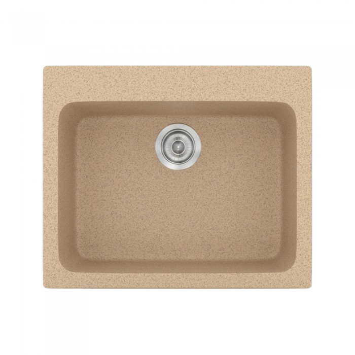Νεροχύτης συνθετικός γρανίτη Sanitec Classic 331 60x50cm σε χρώμα 10. Granite Beige
