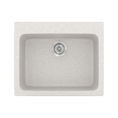 Νεροχύτης συνθετικός γρανίτη Sanitec Classic 331 60x50cm σε χρώμα 14. Metallic Ice