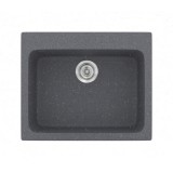 Νεροχύτης συνθετικός γρανίτη Sanitec Classic 331 60x50cm σε χρώμα 17. Metallic Silver