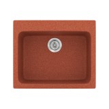 Νεροχύτης συνθετικός γρανίτη Sanitec Classic 331 60x50cm σε χρώμα 20. Granite Terracota