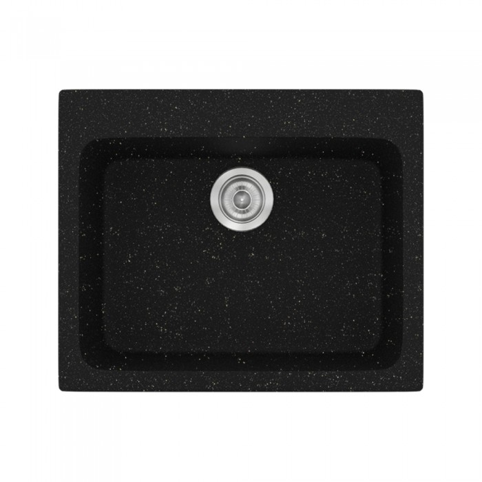 Νεροχύτης συνθετικός γρανίτη Sanitec Classic 331 60x50cm σε χρώμα 22. Metallic Space