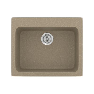 Νεροχύτης συνθετικός γρανίτη Sanitec Classic 331 60x50cm σε χρώμα 42. Granite Taupe