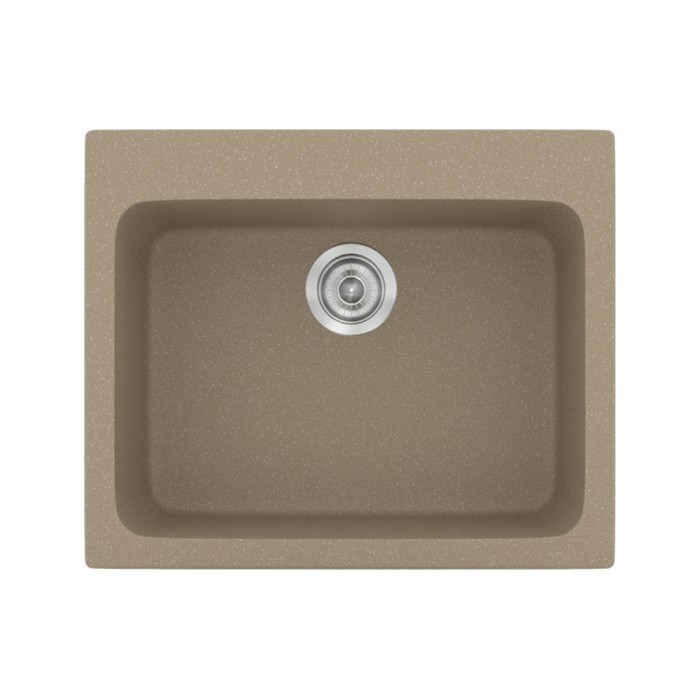 Νεροχύτης συνθετικός γρανίτη Sanitec Classic 331 60x50cm σε χρώμα 42. Granite Taupe