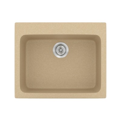 Νεροχύτης συνθετικός γρανίτη Sanitec Classic 331 60x50cm σε χρώμα 45. Granite Cappucino