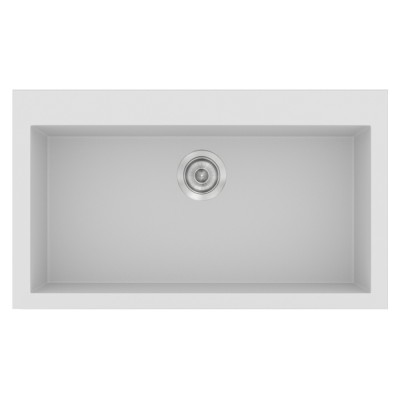 Νεροχύτης συνθετικός γρανίτη Sanitec Classic 333 79x50cm σε χρώμα 00. White