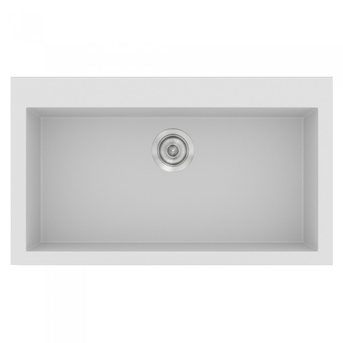 Νεροχύτης συνθετικός γρανίτη Sanitec Classic 333 79x50cm σε χρώμα 00. White