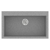 Νεροχύτης συνθετικός γρανίτη Sanitec Classic 333 79x50cm σε χρώμα 04. Granite Grey