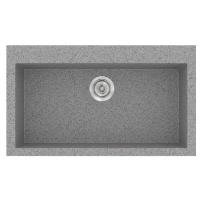 Νεροχύτης συνθετικός γρανίτη Sanitec Classic 333 79x50cm σε χρώμα 04. Granite Grey