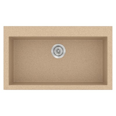 Νεροχύτης συνθετικός γρανίτη Sanitec Classic 333 79x50cm σε χρώμα 10. Granite Beige