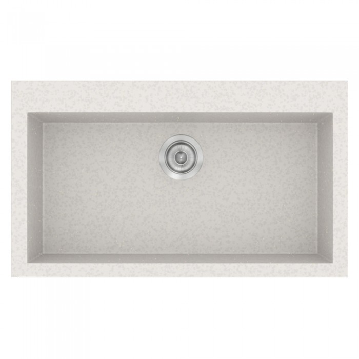 Νεροχύτης συνθετικός γρανίτη Sanitec Classic 333 79x50cm σε χρώμα 14. Metallic Ice