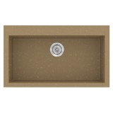 Νεροχύτης συνθετικός γρανίτη Sanitec Classic 333 79x50cm σε χρώμα 16. Metallic Coffee