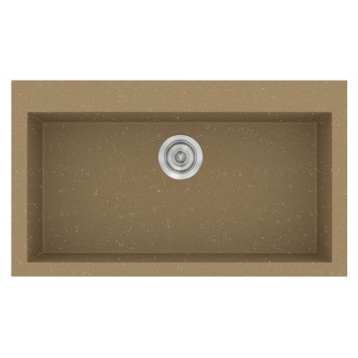 Νεροχύτης συνθετικός γρανίτη Sanitec Classic 333 79x50cm σε χρώμα 16. Metallic Coffee