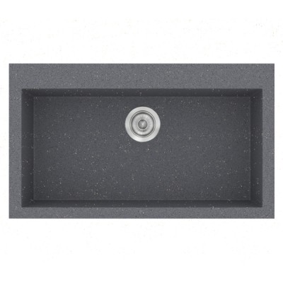 Νεροχύτης συνθετικός γρανίτη Sanitec Classic 333 79x50cm σε χρώμα 17. Metallic Silver