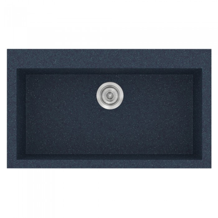 Νεροχύτης συνθετικός γρανίτη Sanitec Classic 333 79x50cm σε χρώμα 18. Granite Blue