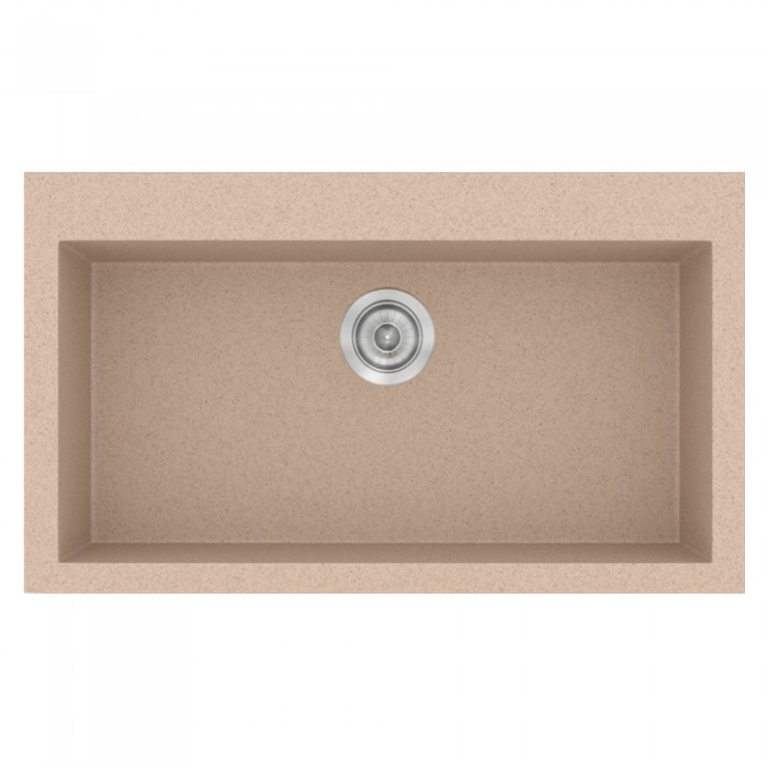 Νεροχύτης συνθετικός γρανίτη Sanitec Classic 333 79x50cm σε χρώμα 21. Granite Sand