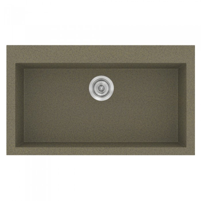 Νεροχύτης συνθετικός γρανίτη Sanitec Classic 333 79x50cm σε χρώμα 41. Granite Rust