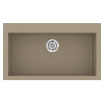 Νεροχύτης συνθετικός γρανίτη Sanitec Classic 333 79x50cm σε χρώμα 42. Granite Taupe