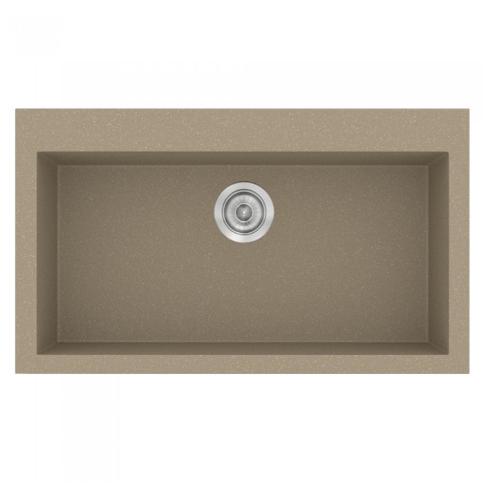 Νεροχύτης συνθετικός γρανίτη Sanitec Classic 333 79x50cm σε χρώμα 42. Granite Taupe