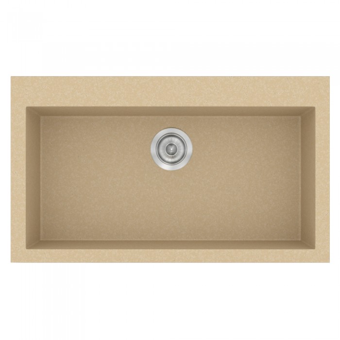 Νεροχύτης συνθετικός γρανίτη Sanitec Classic 333 79x50cm σε χρώμα 45. Granite Cappucino