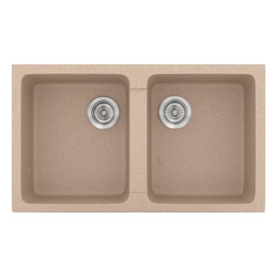 Νεροχύτης συνθετικός γρανίτη Sanitec Classic 334 86x50cm σε χρώμα 21. Granite Sand