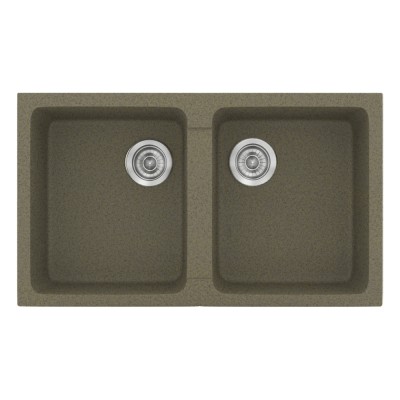 Νεροχύτης συνθετικός γρανίτη Sanitec Classic 334 86x50cm σε χρώμα 41. Granite Rust