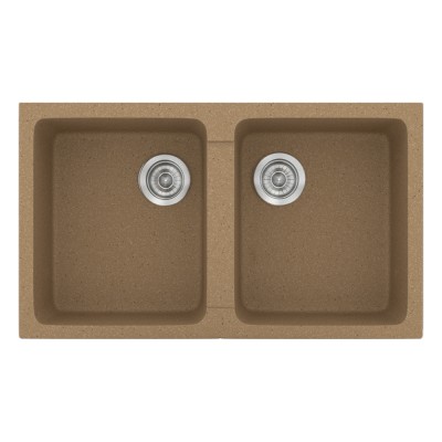 Νεροχύτης συνθετικός γρανίτη Sanitec Classic 334 86x50cm σε χρώμα 46. Granite Celtic Stone