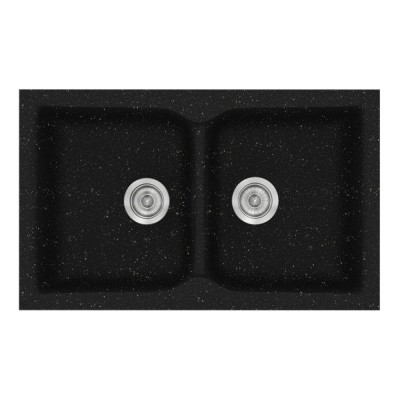 Νεροχύτης συνθετικός γρανίτη Sanitec Classic 336 86x50cm σε χρώμα 22. Metallic Space