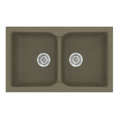 Νεροχύτης συνθετικός γρανίτη Sanitec Classic 336 86x50cm σε χρώμα 41. Granite Rust