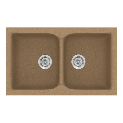 Νεροχύτης συνθετικός γρανίτη Sanitec Classic 336 86x50cm σε χρώμα 46. Granite Celtic Stone