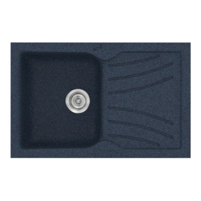 Νεροχύτης συνθετικός γρανίτη Sanitec Classic 337 86x50cm σε χρώμα 18. Granite Blue