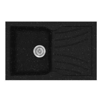 Νεροχύτης συνθετικός γρανίτη Sanitec Classic 337 86x50cm σε χρώμα 22. Metallic Space